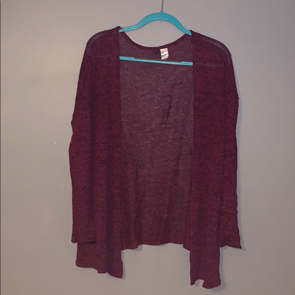 Purple and black slouchy cardigan
